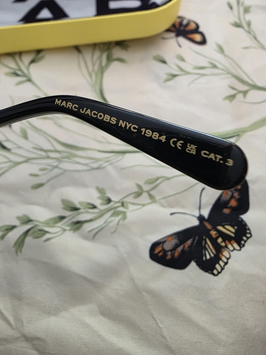 NWOT Marc Jacobs MARC 727/S Signature Logo Print Square Sunglasses Gold CAT 3 main image 12
